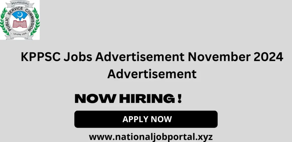 KPPSC Jobs Advertisement November 2024 Advertisement