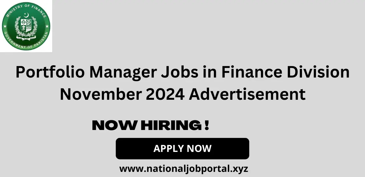 Portfolio Manager Jobs in Finance Division November 2024 Advertisement