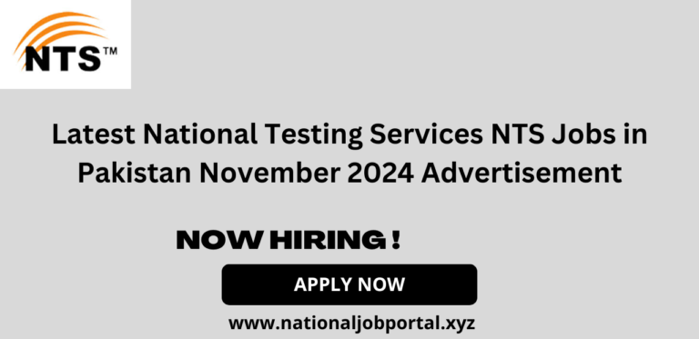 Latest National Testing Services NTS Jobs in Pakistan November 2024 Advertisement